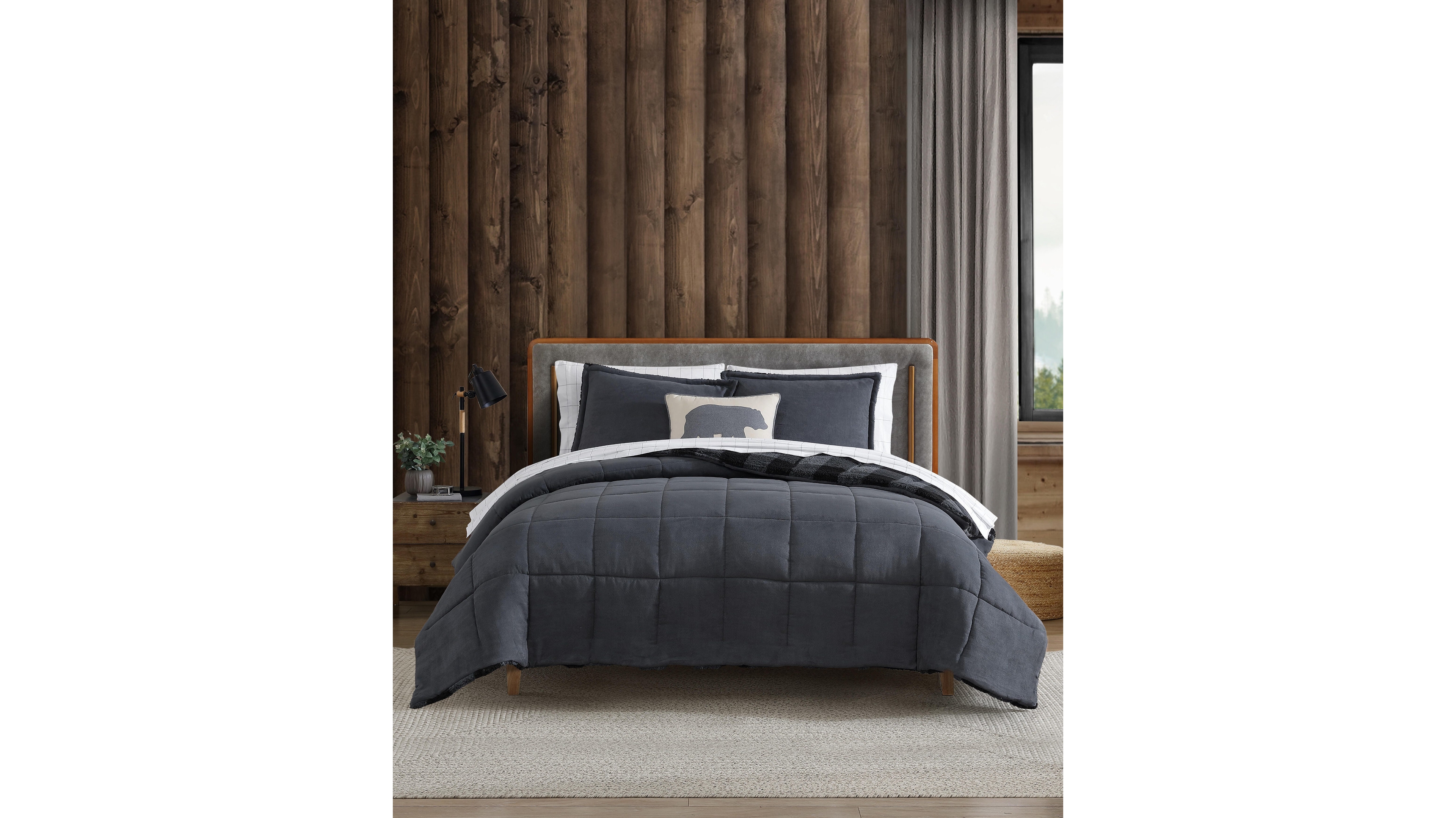 Eddie Bauer Cabin Plaid Microfiber 2-Piece Comforter Set, Twin