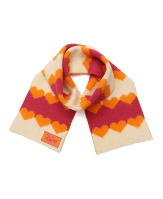 Colorblock Heart Jacquard Scarf