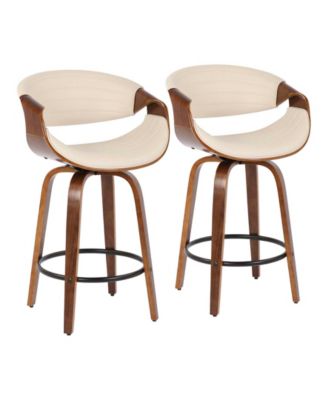 Symphony Upholstered Swivel Counter Stool, Set of 2