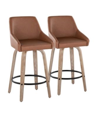 Hannah Upholstered Swivel Counter Stool, Set of 2