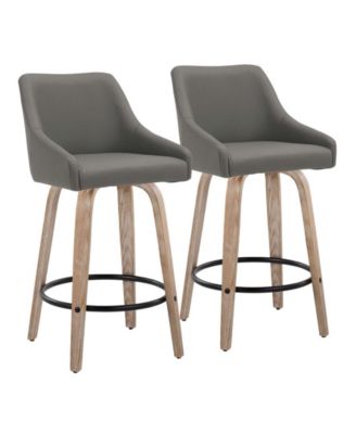 Hannah Upholstered Swivel Counter Stool, Set of 2