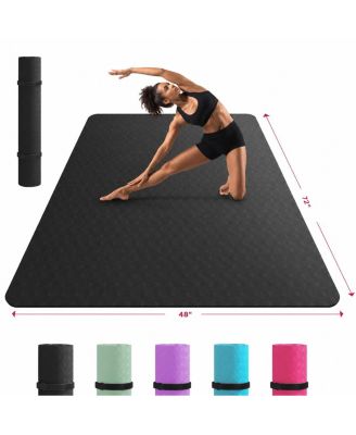 Extra Large Wide Exercise Mat Non-Slip Thick for Home Workouts Pilates Stretching Cardio