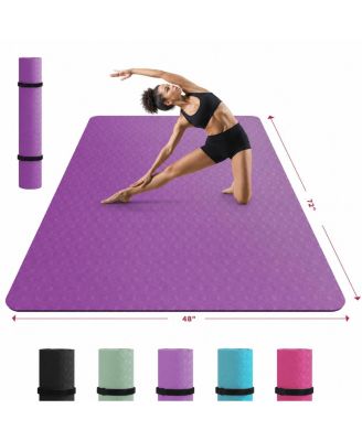 Extra Large Wide Exercise Mat Non-Slip Thick for Home Workouts Pilates Stretching Cardio