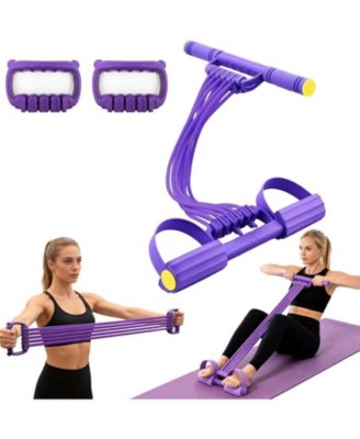 Adjustable 8 Tube Pedal Resistance Band Full Body Workout Tension Rope