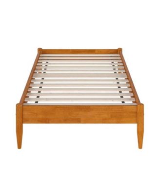 Solid Wood Bed Frame with Platform Base for Bedroom and Home
