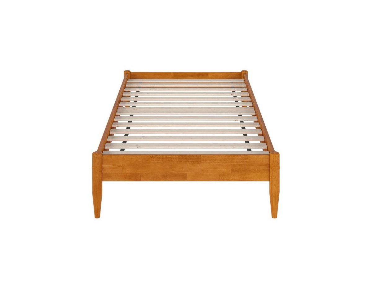 Slickblue Solid Wood Bed Frame with Platform Base for Bedroom and Home - Brown