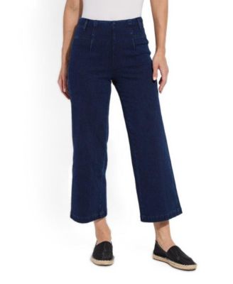 Women's Layton High-Rise Wide-Leg Cropped Jeans