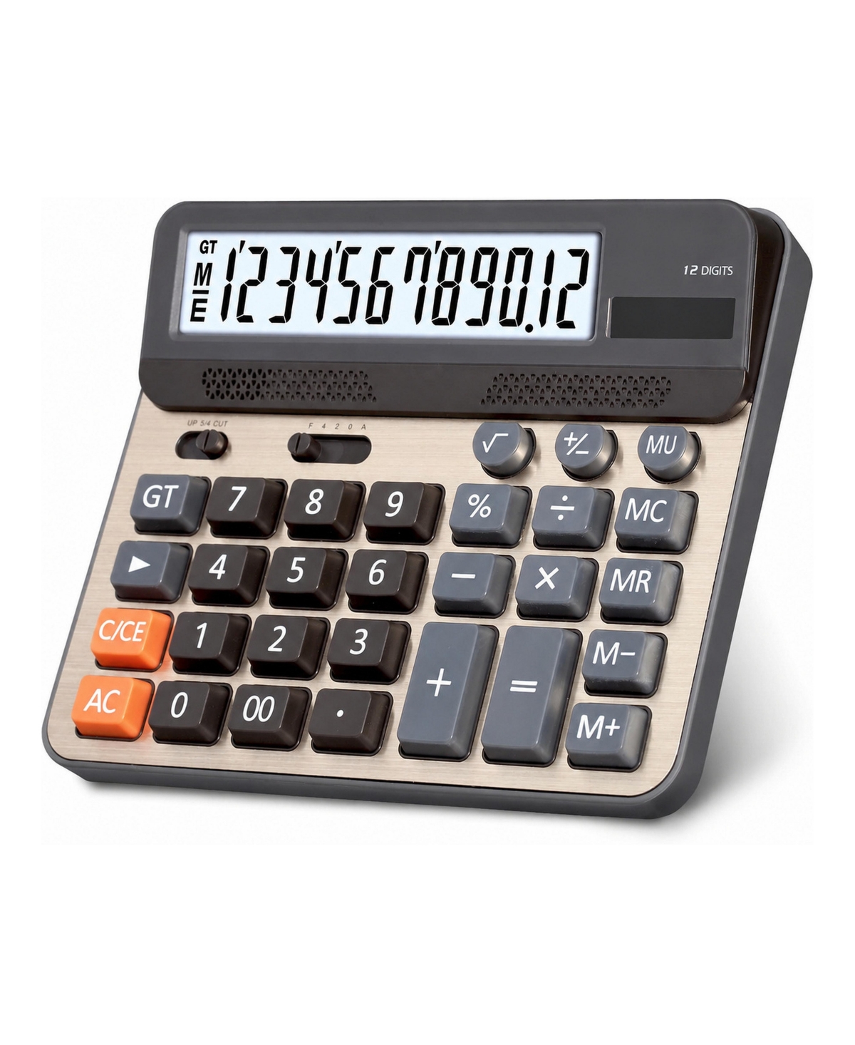 Four Candies 12 Digit Large Desktop Calculator Comfortable Keys Dual Power
