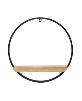 17" X 6" Metal Circle Hanging Dimensional Sculpture