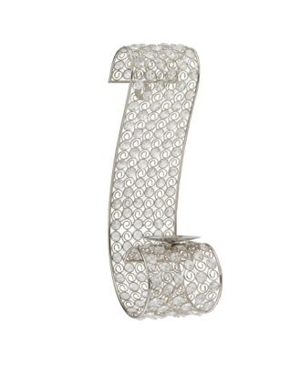 Gold And Faux Crystal Swirling Wall Sconce
