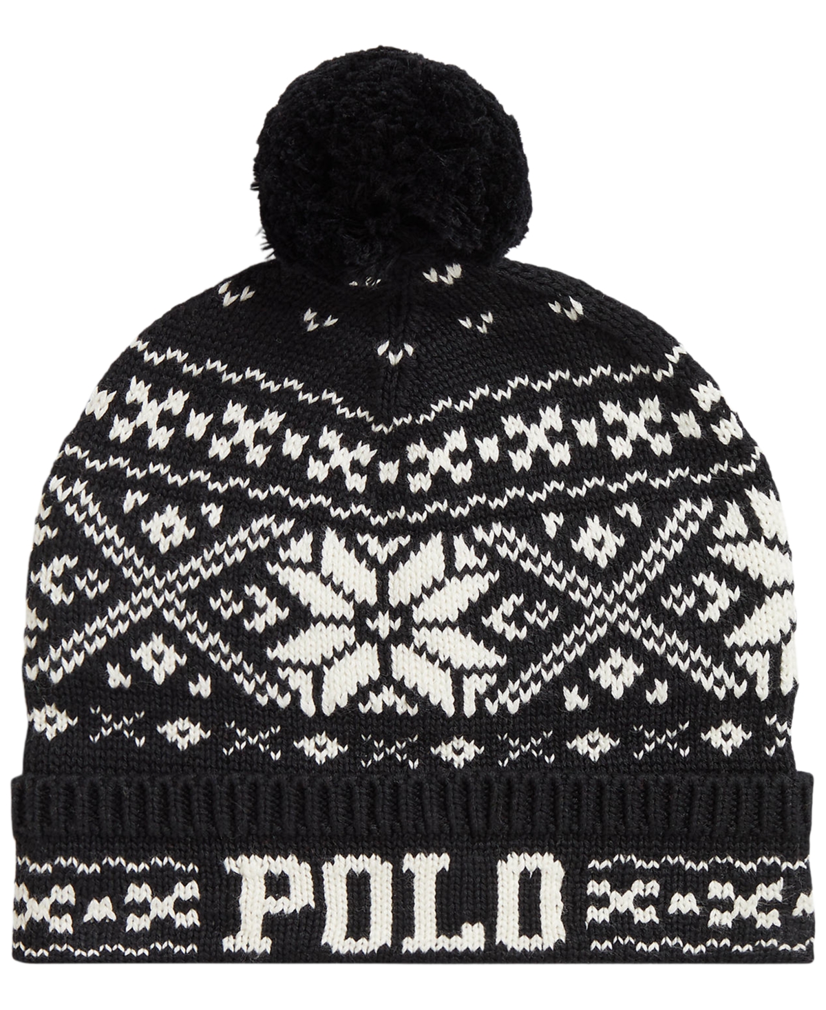 Polo Ralph Lauren Boys' 8-20 Fair Isle Pom-Pom Fleece-Lined Beanie