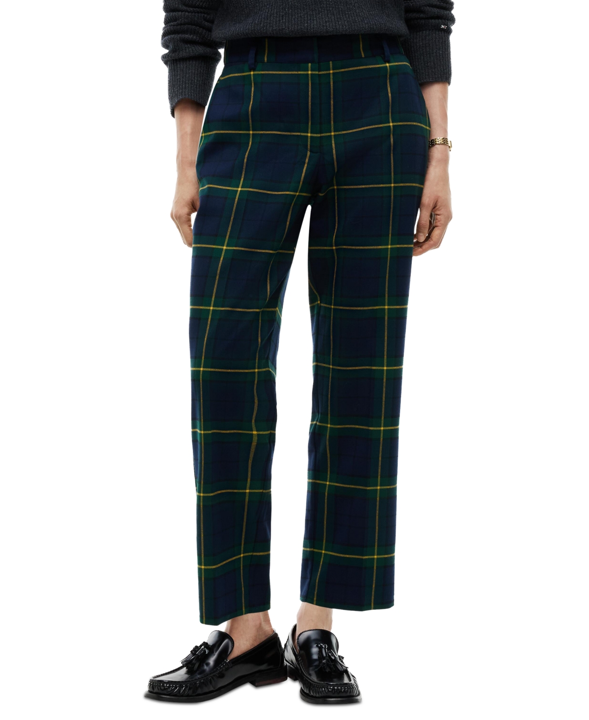 Tommy Hilfiger Women's Flannel Tailored Straight-Leg Pants