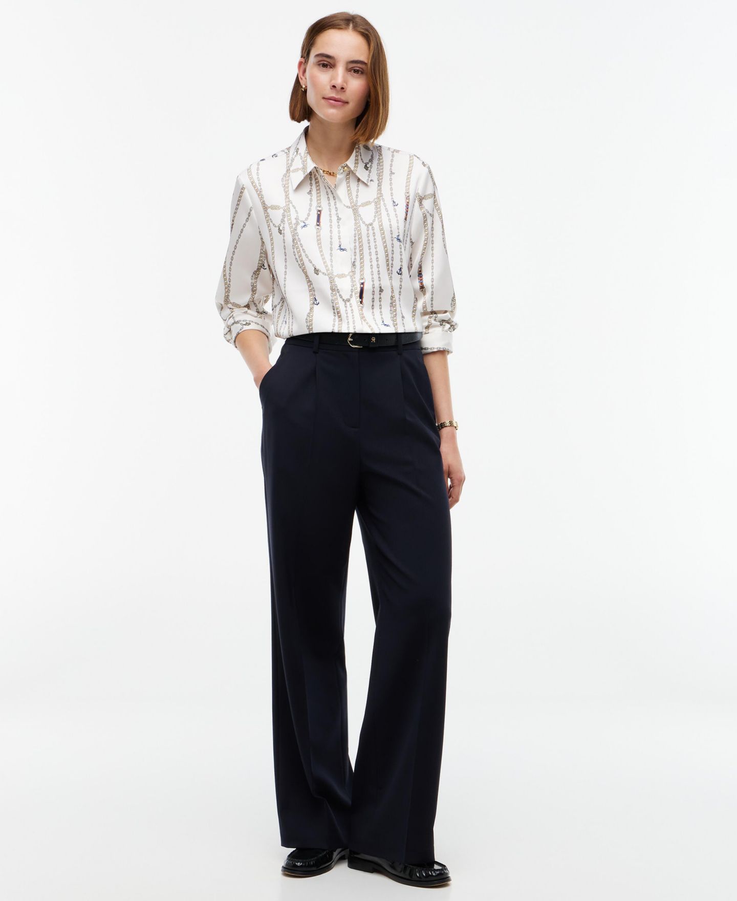 Женская блузка Tommy Hilfiger Fluid Floral-Print Long-Sleeve Blouse, цвет: Слоновая кость — фото 2