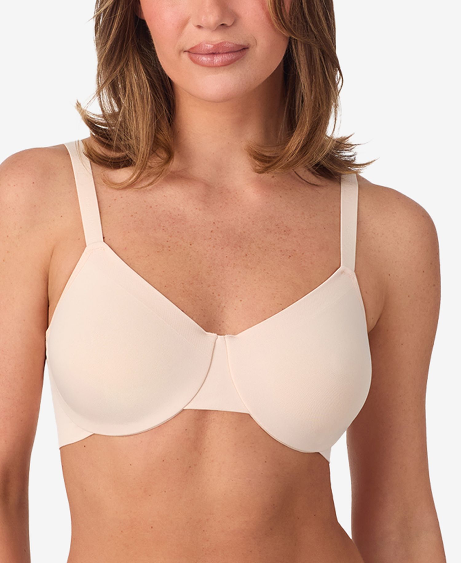 Seamless Comfort Full-Coverage Adjustable-Straps Bra
