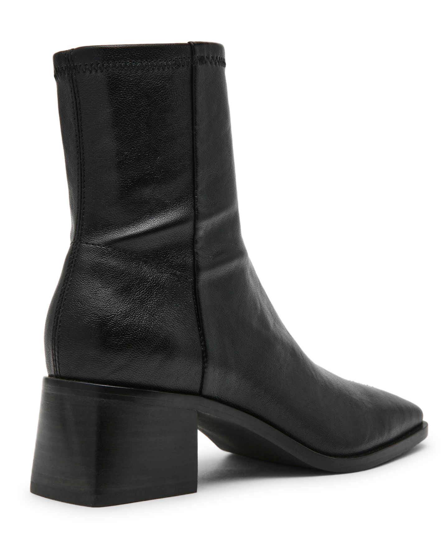 Женские носки Steve Madden Eralyn Block Heel Square Toe Sock Booties, цвет: Чёрный — фото 7
