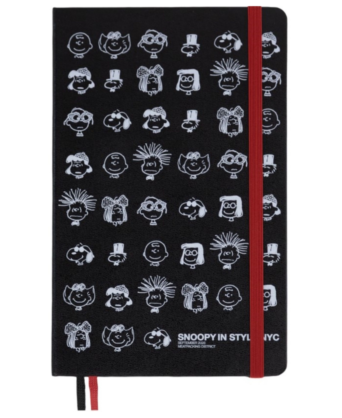 Moleskine Men's Peanuts Large Hardcover Ruled Notebook - Black