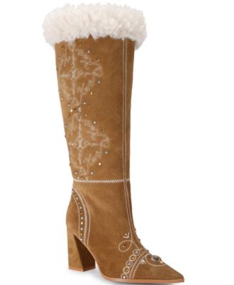 Women's Boho Fold Over Knee High Boots