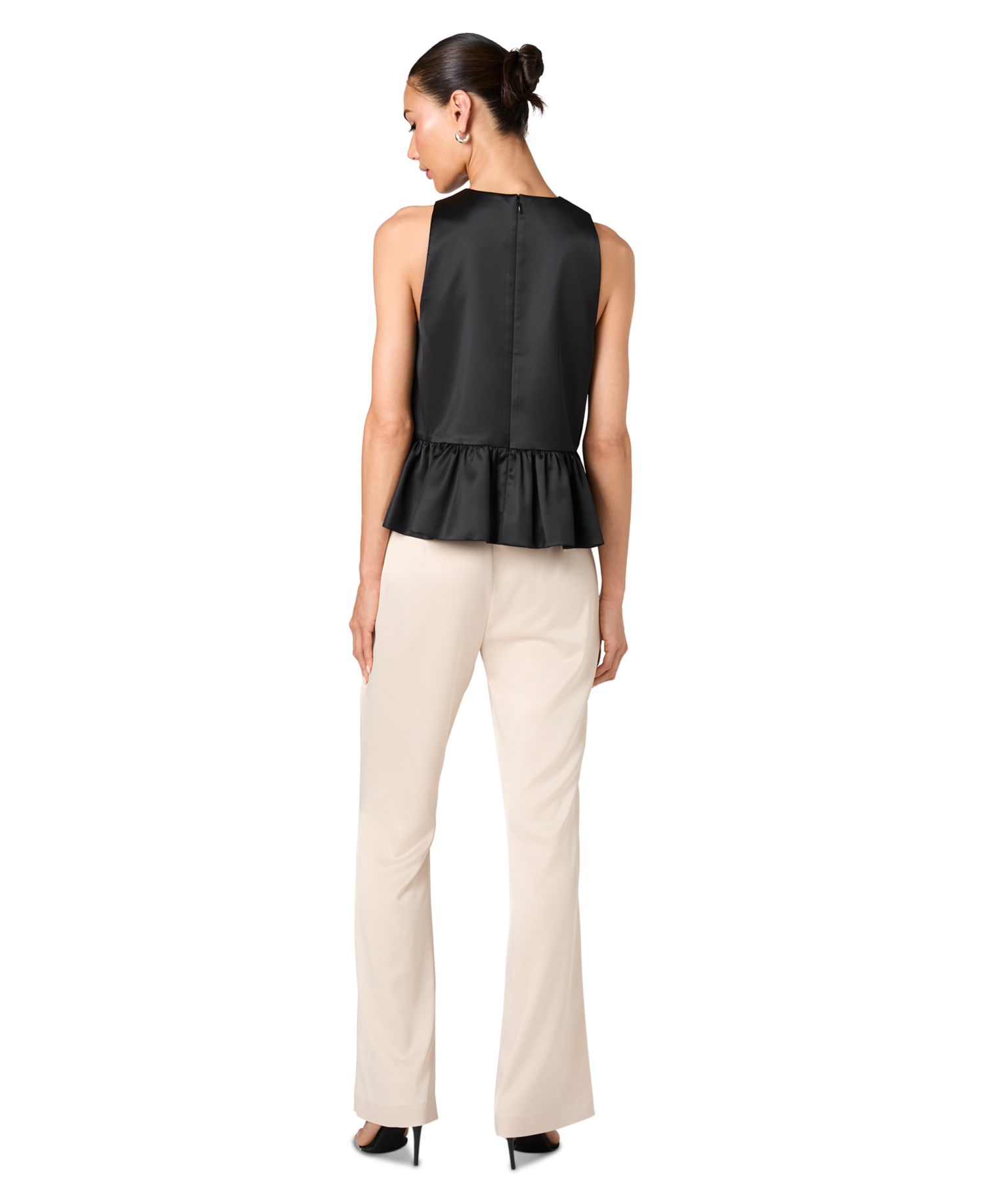 Women's Carey Satin Sleeveless Peplum Top