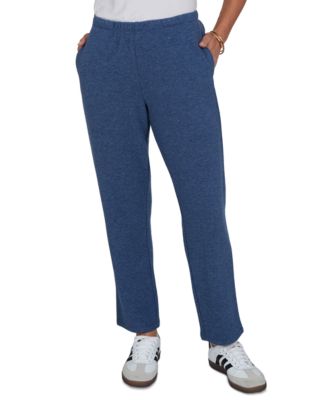 Petite Pull-On Straight Knit Pants