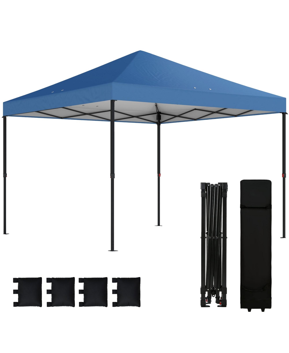 Sevorley Outdoor Canopy Shelter, Pop-Up Setup, 10 x 10 ft for Camping, Travel and Outdoor Activities - Dark blue