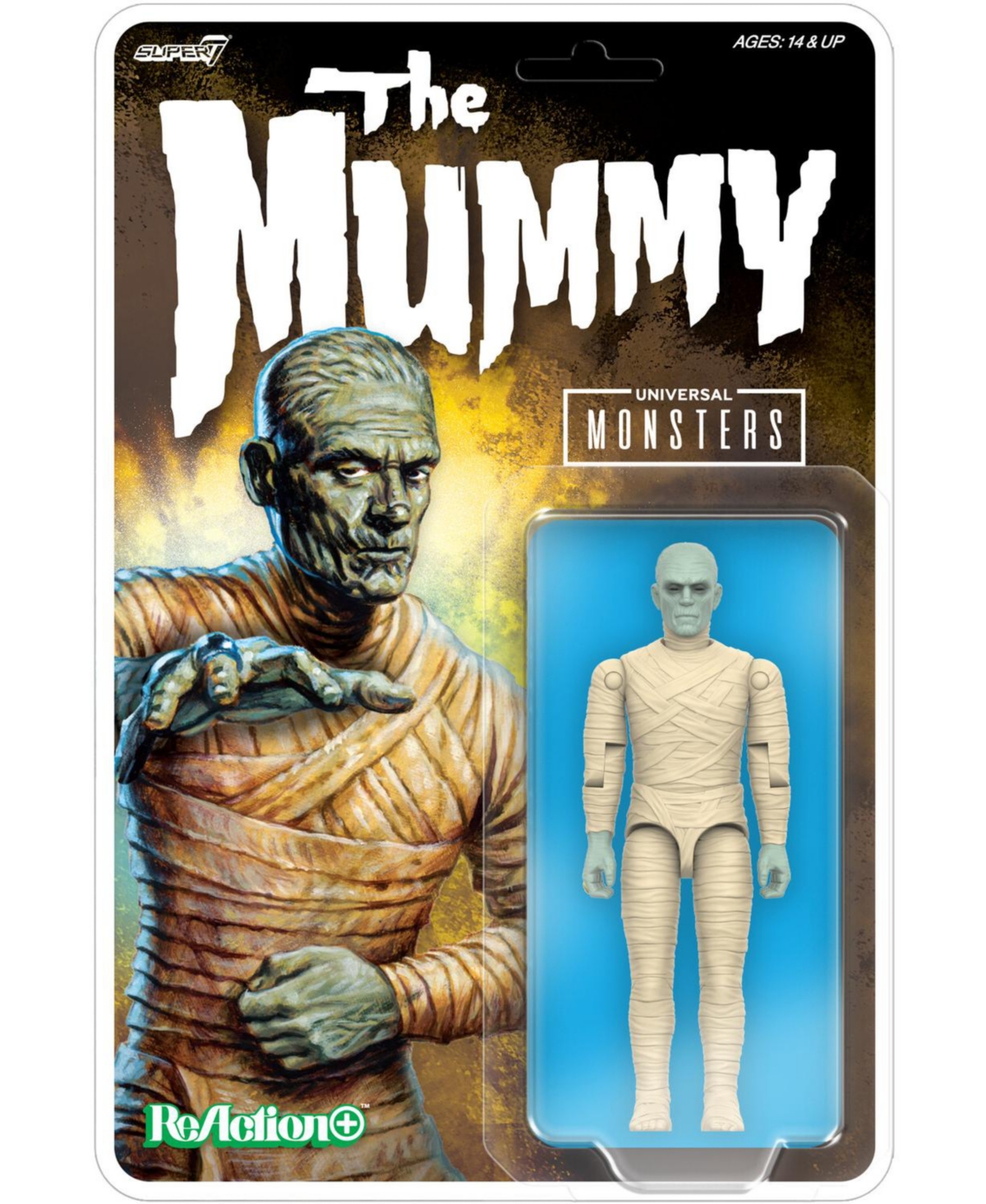Super7 The Mummy ReAction+ 12-Point Articulation 4" Action Figure, Ages 14+