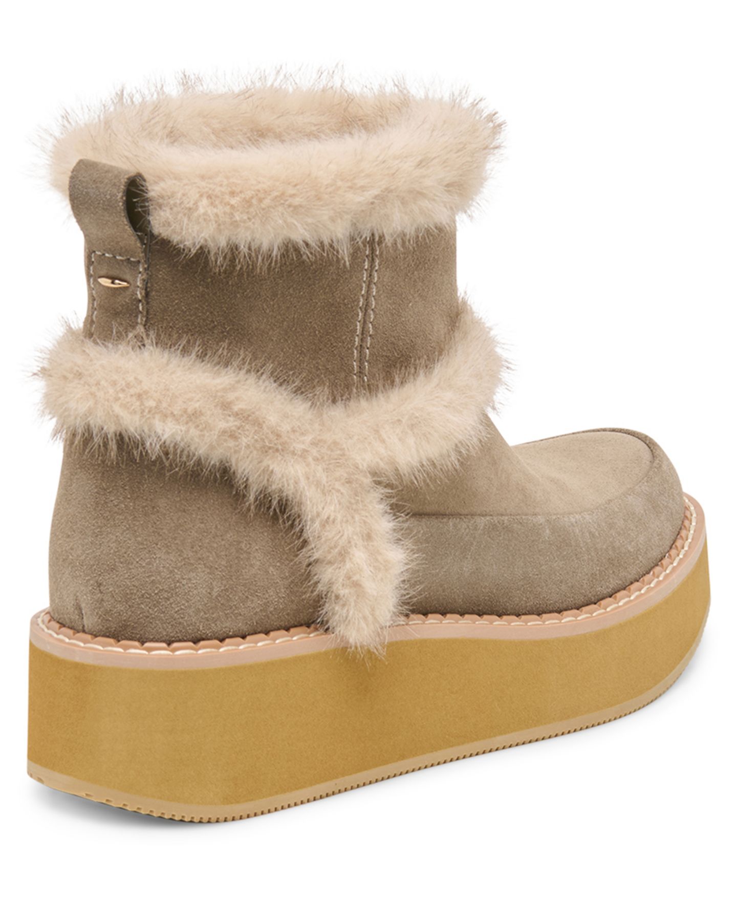Женские ботинки Dolce Vita Pixie Plush H2O Cold Weather Suede, цвет: Оливковый замшевый — фото 6