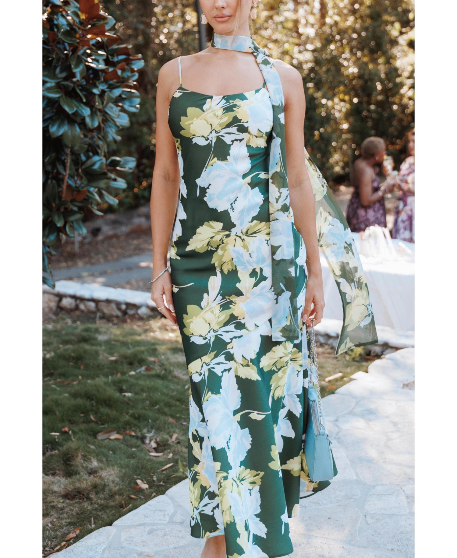 Women's Kinara Maxi Floral Square-Neck Dress