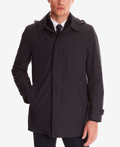 BOSS Men's Hooded Rain Coat