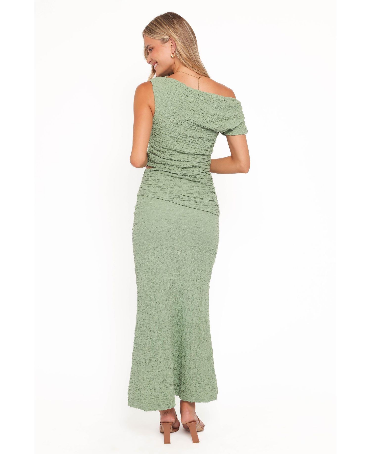 Women's Vesper Off-the-Shoulder Asymmetrical Maxi Top and Skirt, 2-Piece Set