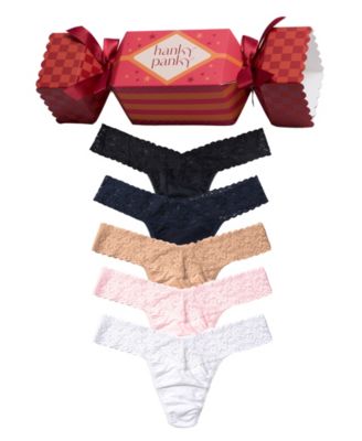 Women's Lace Low-Rise Thong, 5-Piece Set