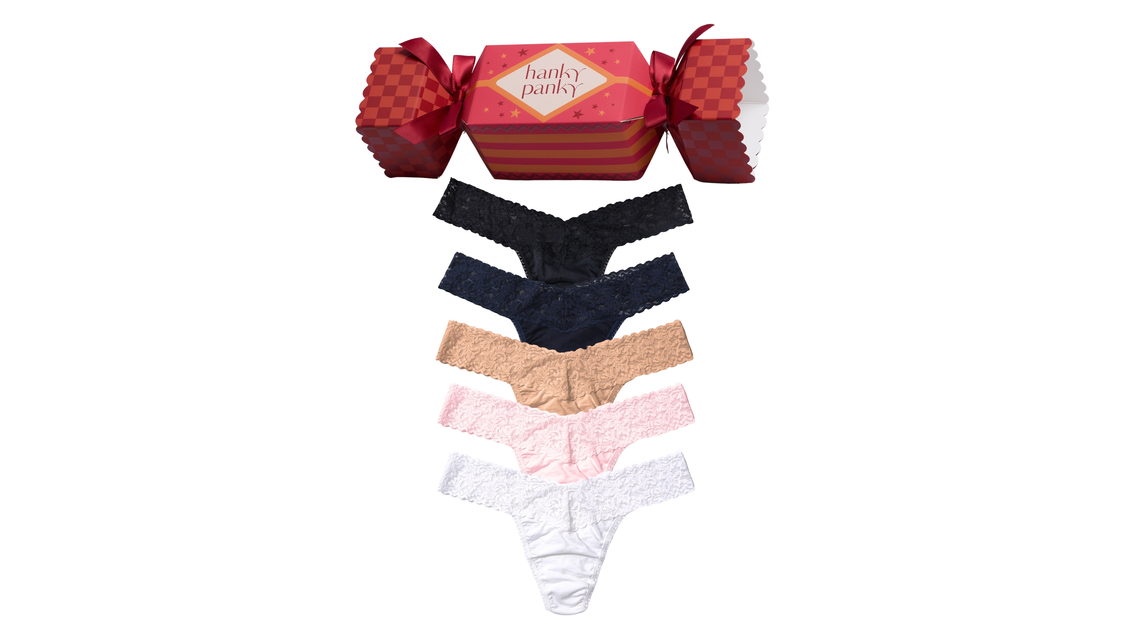 Hanky Panky Women's Lace Low-Rise Thong, 5-Piece Set