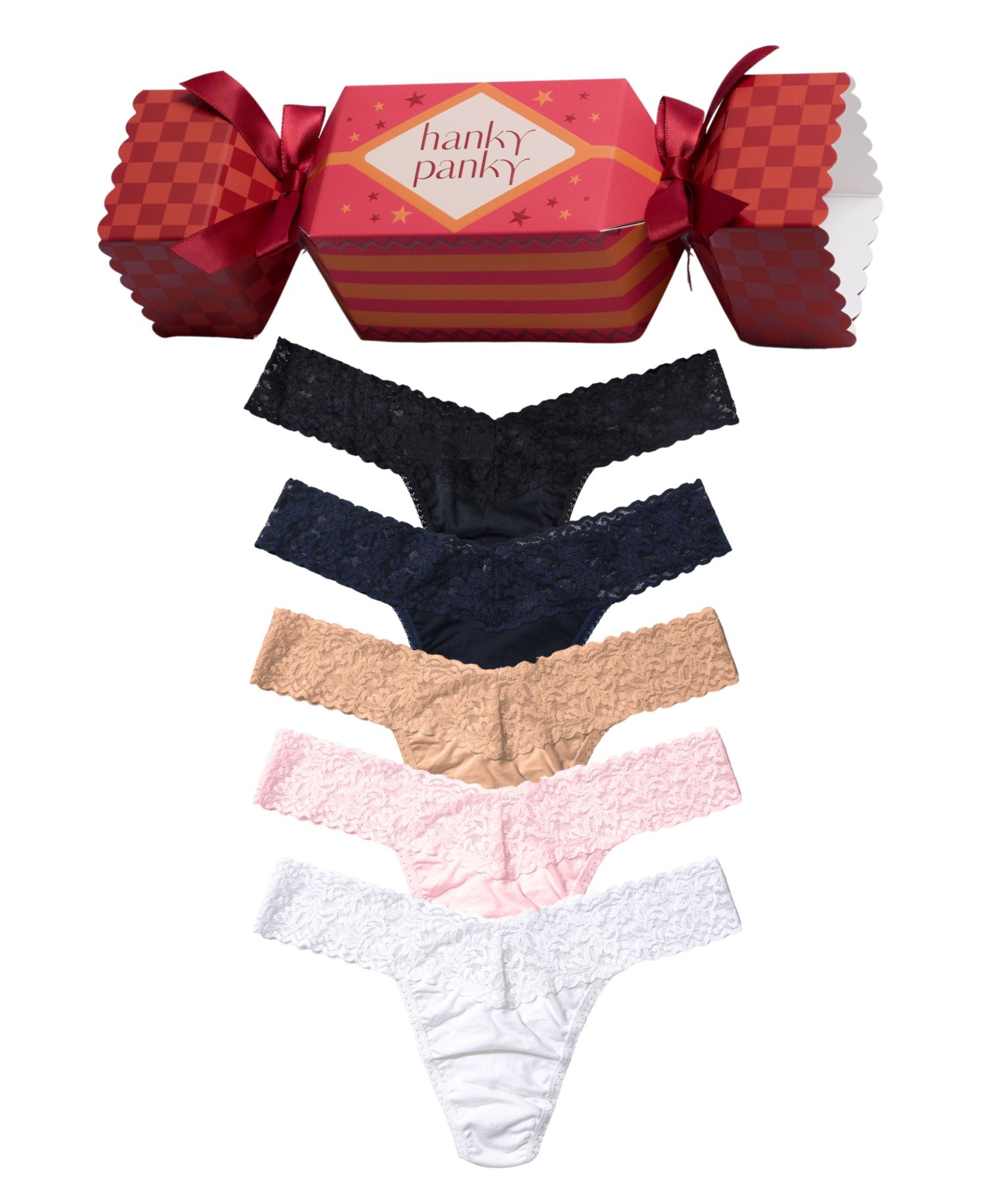 Women's Lace Low-Rise Thong, 5-Piece Set