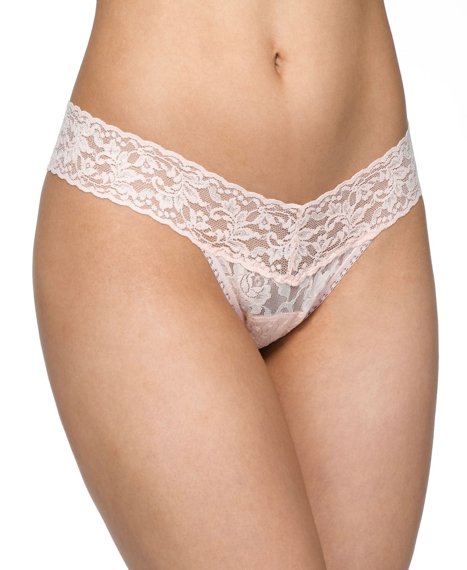 Women's Signature Lace Floral-Print Low-Rise Thong, 5-Piece