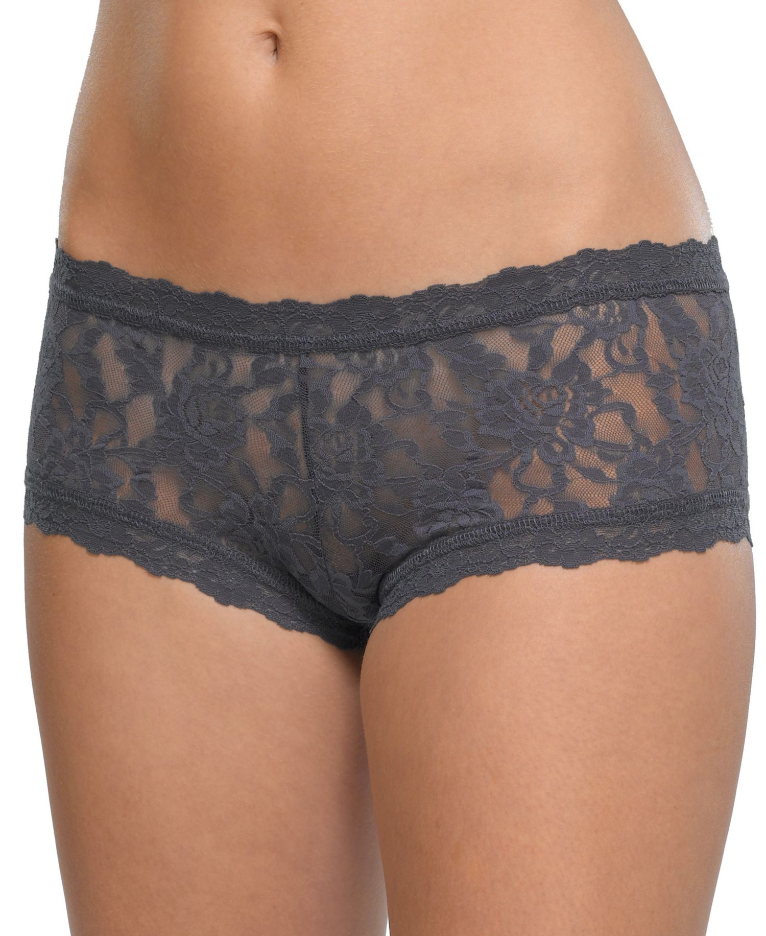 Women's Signature Lace Floral-Print Boyshort Panty