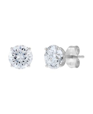 Lab-Grown Diamond Round Stud Earrings (2 ct. t.w.) in 14k White or Yellow Gold
