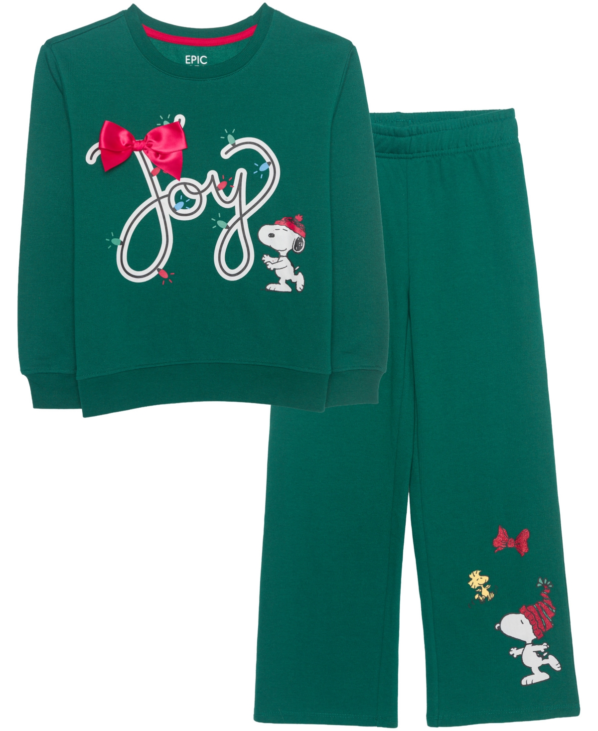 Epic Threads Girls' 4-16 Joy Peanuts Long-Sleeve Crewneck Sweatshirt and Pants, 2-Piece Set, Macy's Exclusive