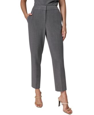 Women's Pinstripe Slim Ankle Pants