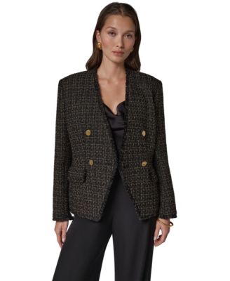 Women's Double Breasted Tweed Blazer