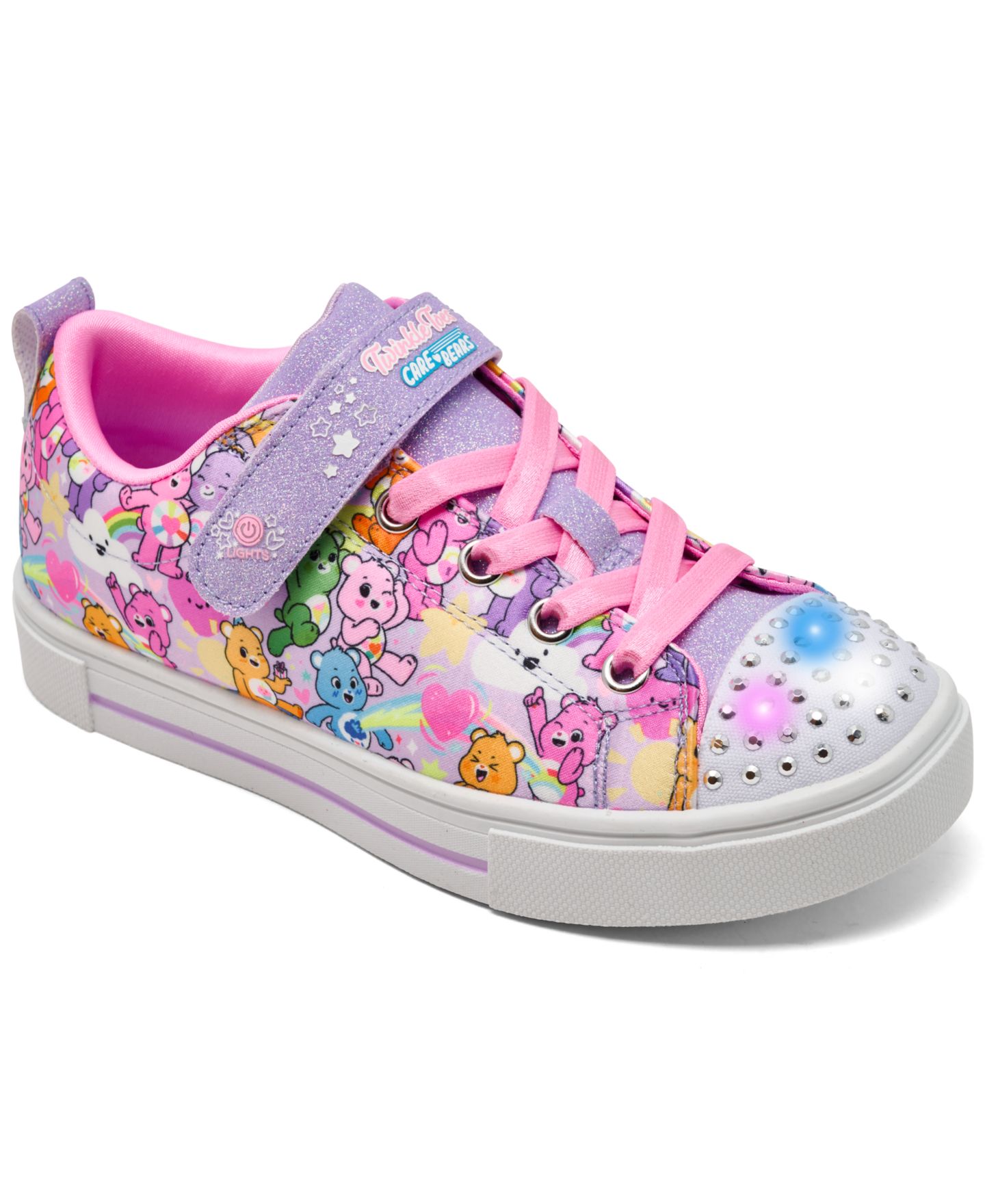 Кроссовки Skechers Beary Friendly Care Bears Light-Up Sneakers from Finish Line для девочек, цвет: Лавандовый / Разноцветный — фото 6