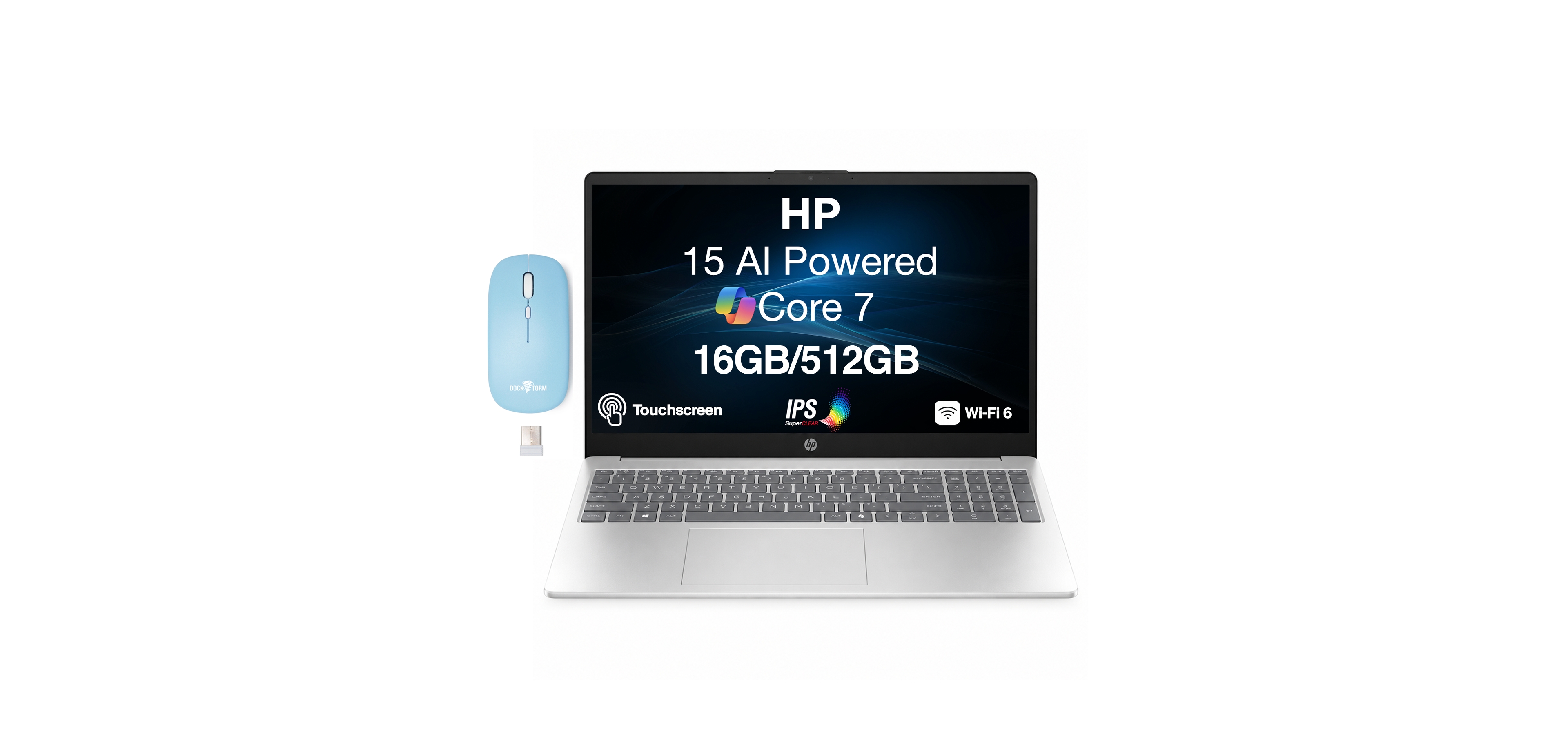 Hp 15 15.6" Touchscreen Laptop with Core 7 150U Processor, 16GB Ram