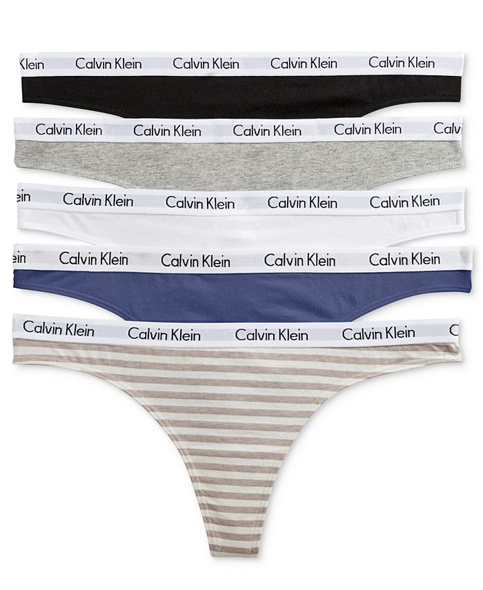 Calvin Klein Women's Carousel Thong Underwear 5-Pack & Reviews - All ...