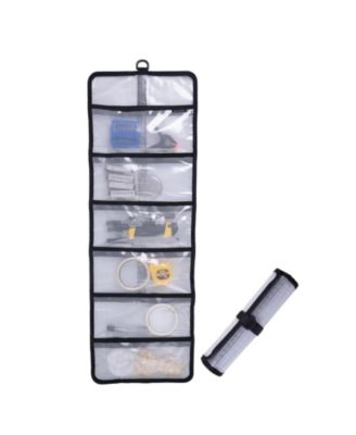 Large Tool Roll Bag 6 Pocket Organizer For Longer Tools Waterproof PVC 1 Pack