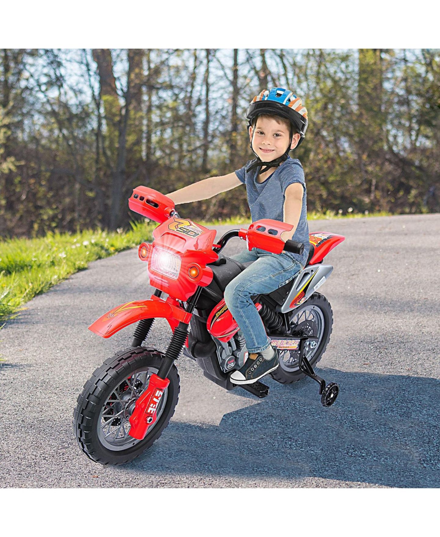 Детская игрушка SEVORLEY Kids 6V Battery-Powered Ride-On Motorcycle, 1 Rider, Ages 5-10 Years, цвет: Красный — фото 10