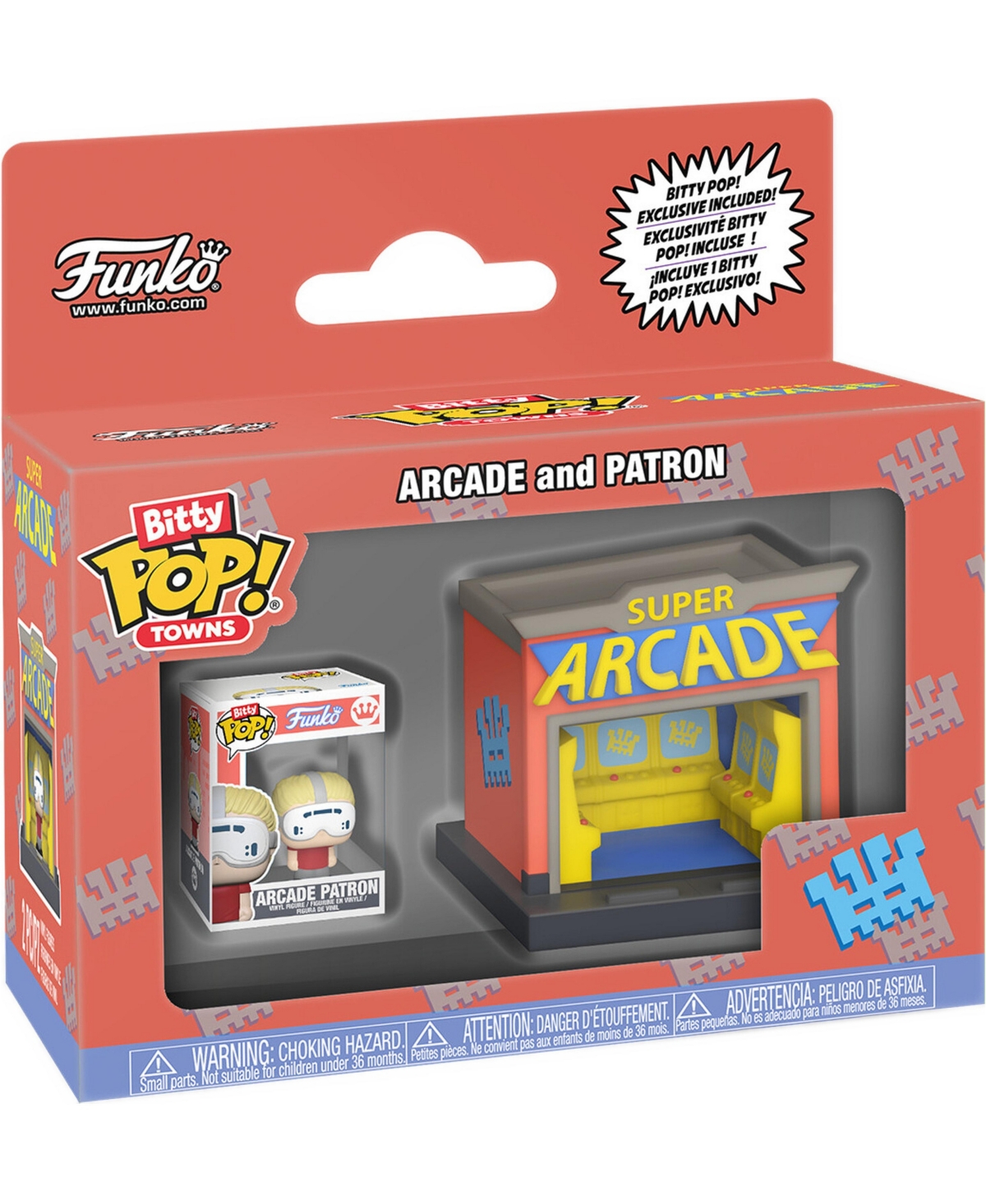 Funko Bitty Pop Towns City Arcade and Patron 2-Piece Collectible Figure, Ages 3+ - Open Miscellaneous
