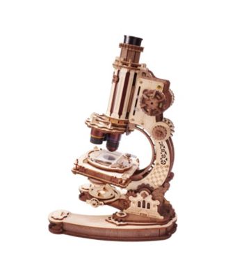Wooden Working Microscope 3D Puzzle, 260-Piece Building Set, Ages 14+