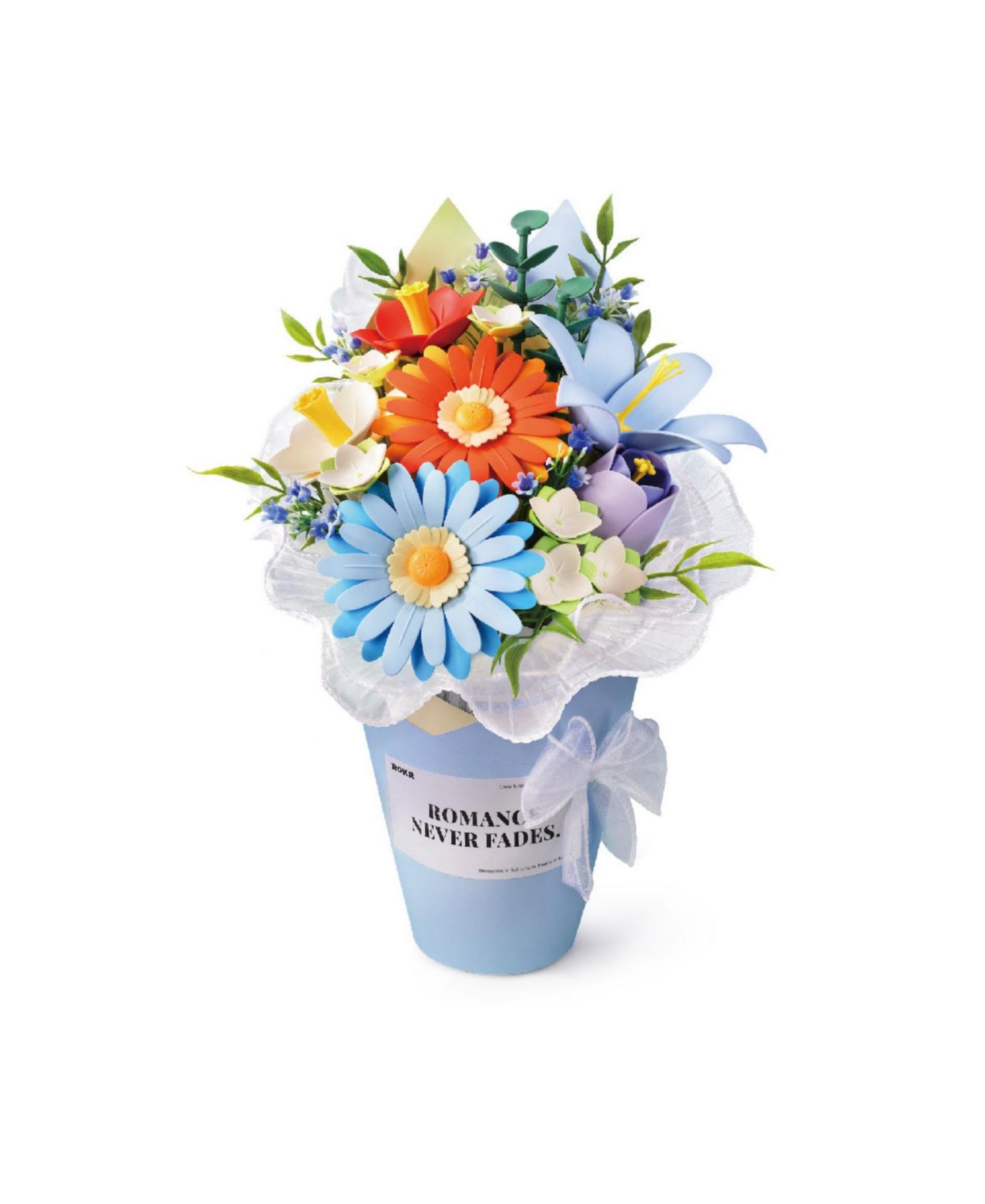Детские конструкторы Robotime DIY Flower Bouquet Puzzle Kit 3D Flowers Building Set Handmade Arrangement Craft Decor Gift for Adults — фото 1