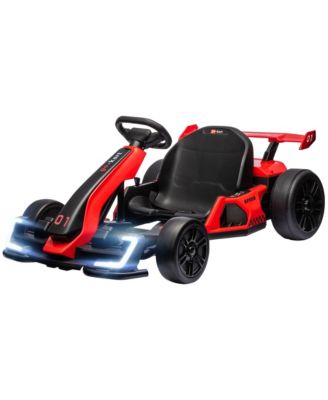 24V Powered Steel Go-Kart with Adjustable Seat, Ages 6-12