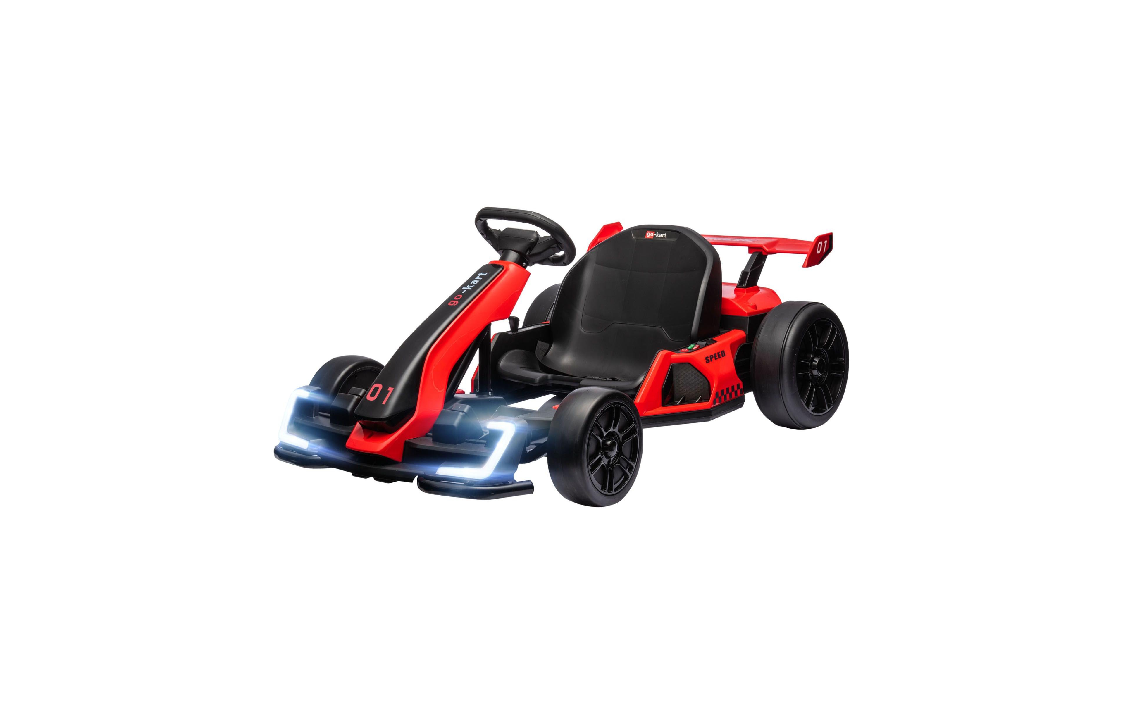Sevorley 24V Powered Steel Go-Kart with Adjustable Seat, Ages 6-12