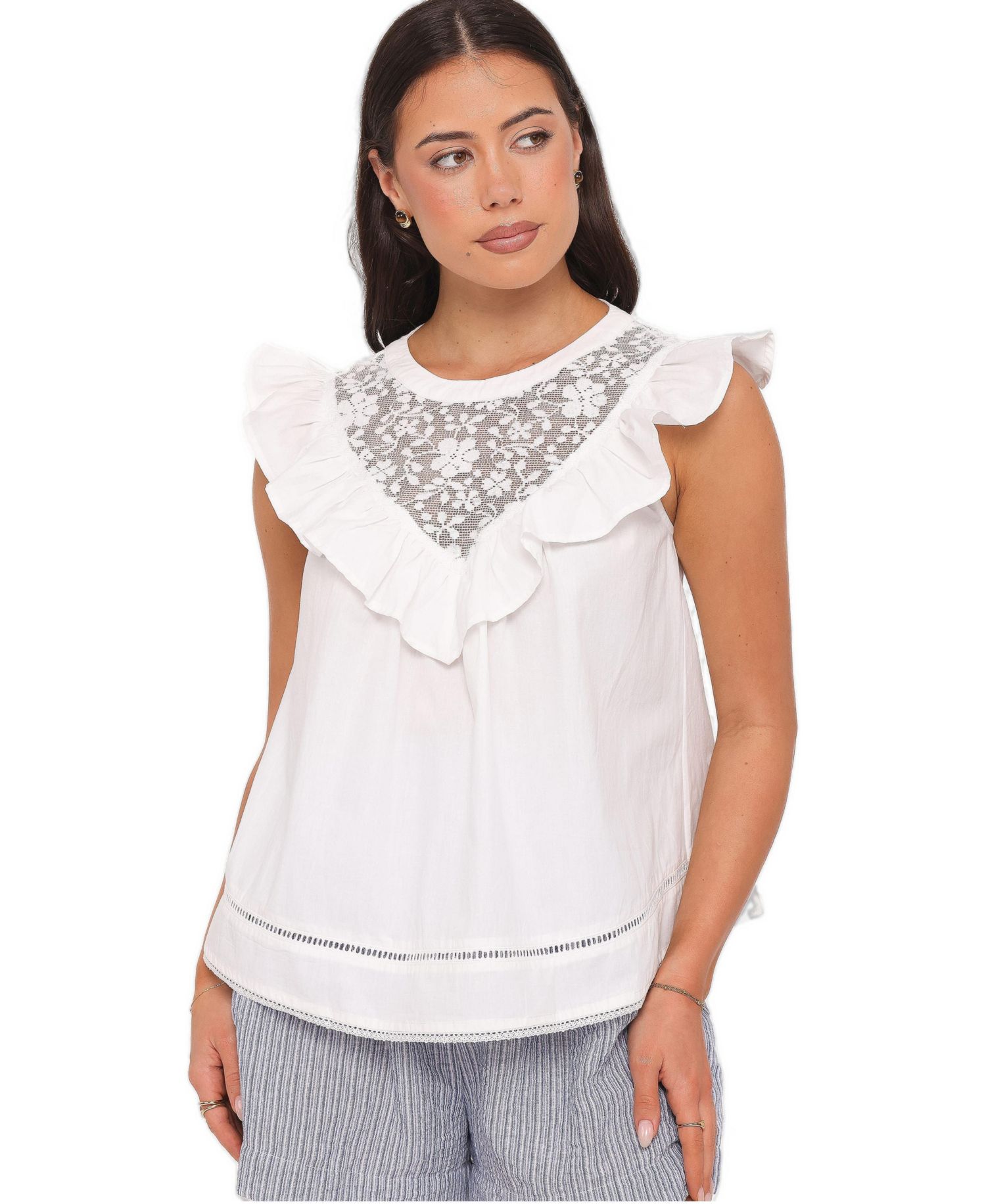 Women's Kiran Ruffle Lace Top