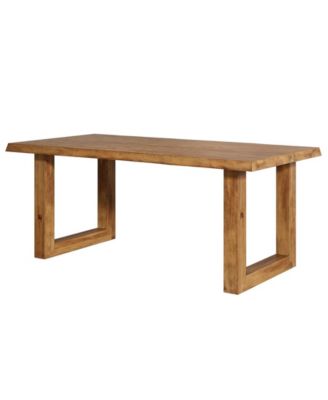 Farmhouse Kitchen Dining Table for 4 to 6 Persons with Solid Wood Construction